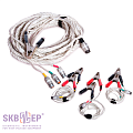 Test cable with a connector and A, B, C pole cables