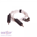Test cable with spring loaded needle-type rotary contacts